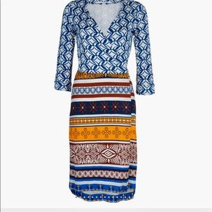 Diane von Furstenberg Wrap Dress Julian Desert, GUC. Silk, size 10